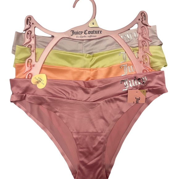 Juicy Couture Satin Panty Set - Pink, Orange, Yellow - Picture 1 of 2